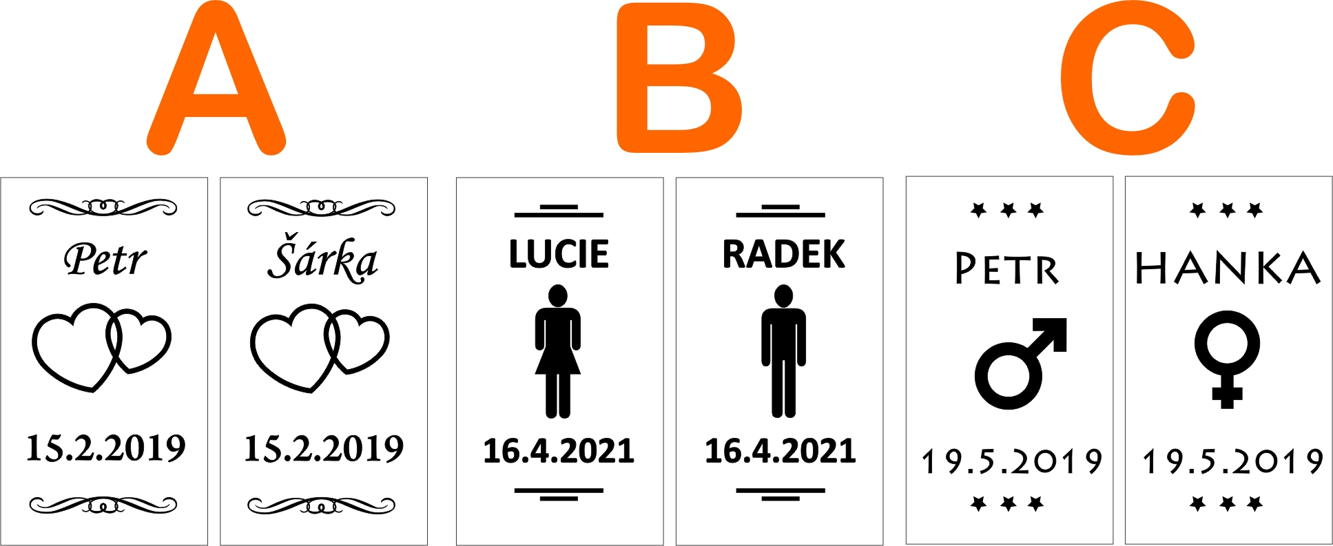 Sada skleniček k slavnostnímu přípitku (2ks)