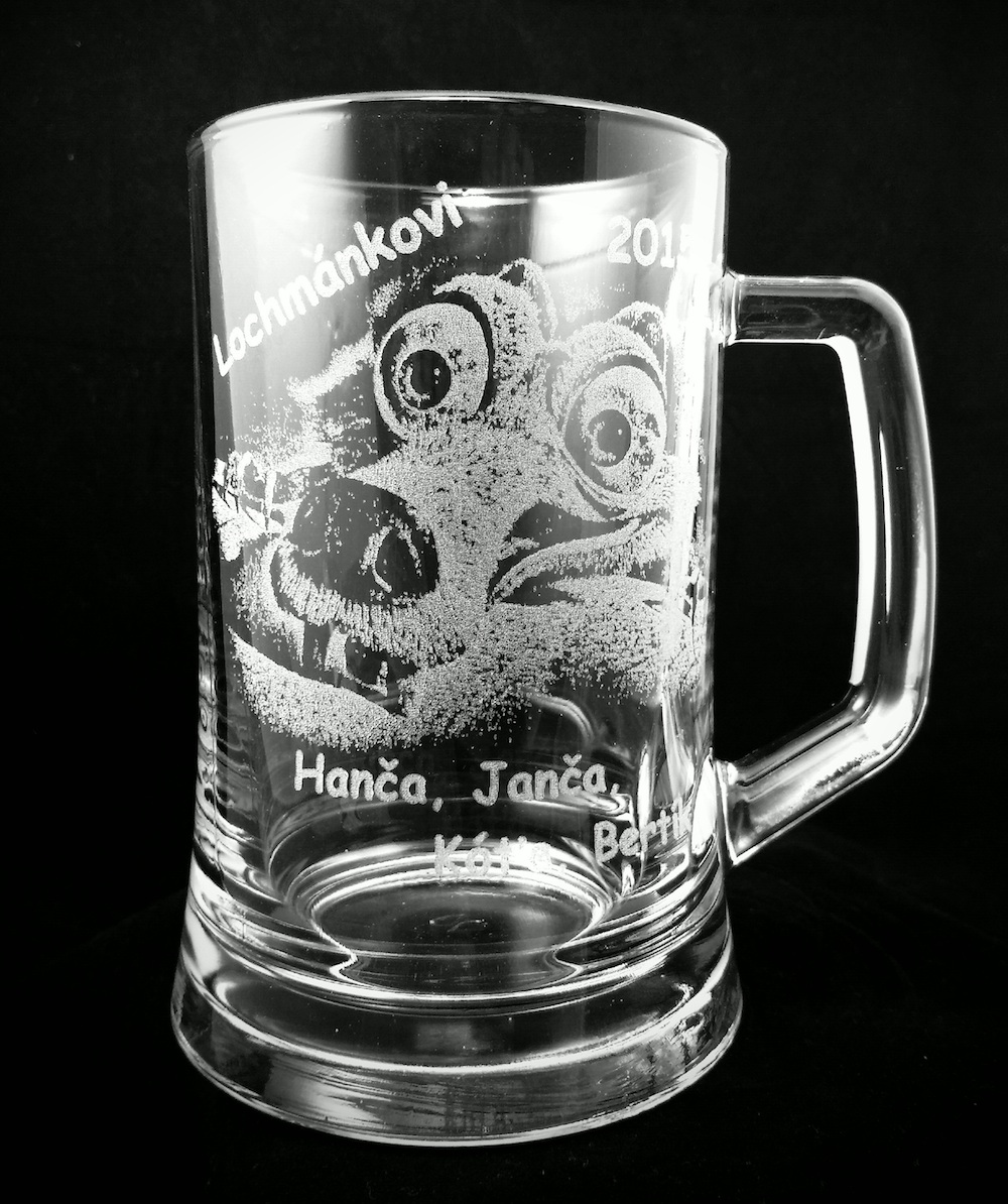 Skleněný pivní krýgl s fotkou, krýgl s fotografií - 300ml