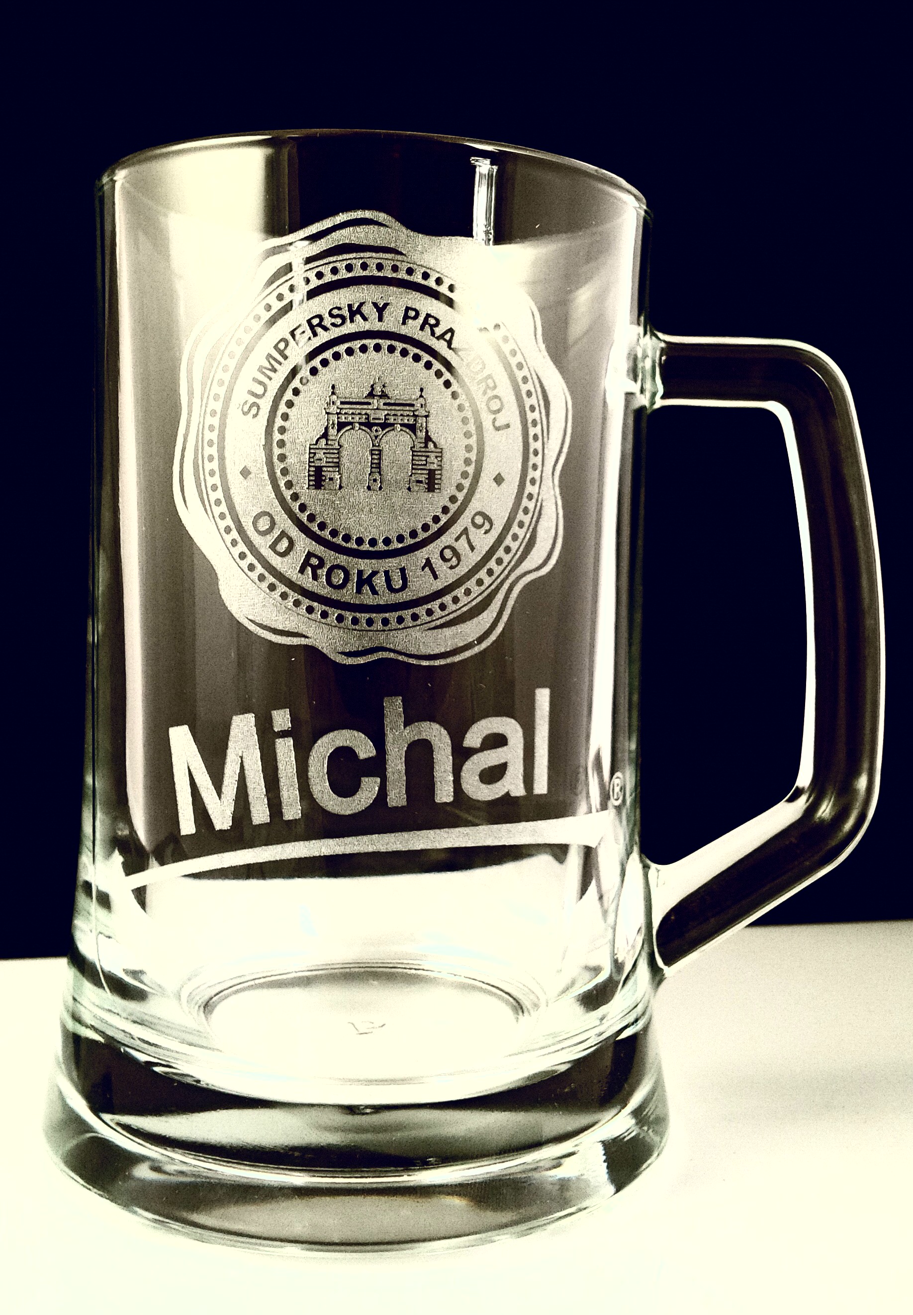 Skleněný pivní krýgl s vtipnou etiketou - 300ml