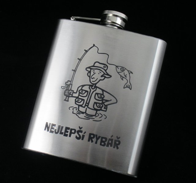 Nerezová placatka "Nejlepší rybář" 2