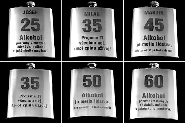 Nerezová placatka výročka. Všechno nejlepší.